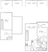 2-A3L 1 Bed 1 Bath Floor Plan 2-A3L 1 Bed 1 Bath Floor Plan at Mira Upper Rock, Rockville, MD